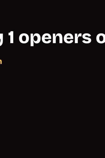 Top 5 Day 1 openers of 2026 poster